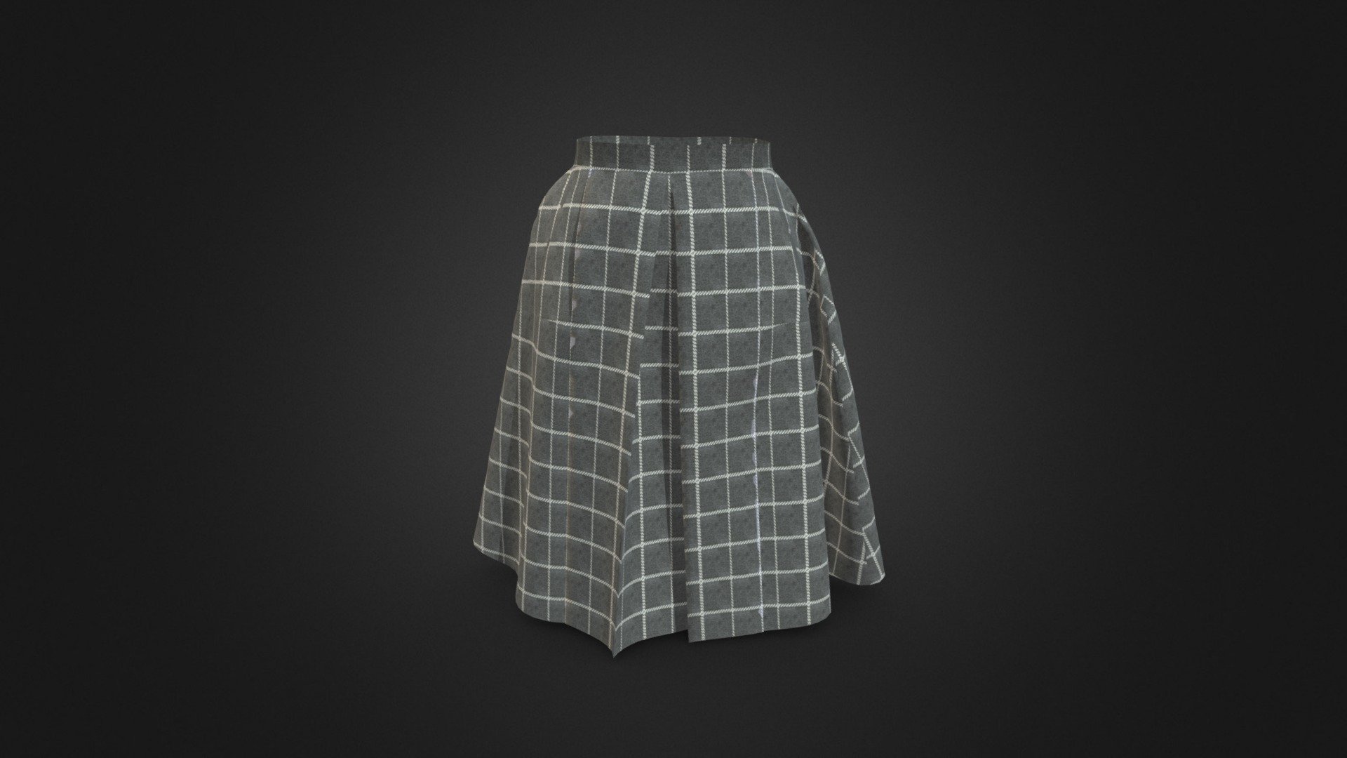 Women flared skirt 3d model