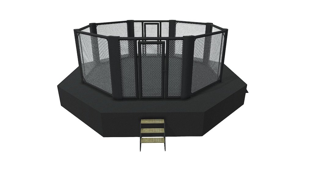 MMA Event Cage With Sidewalk 3d model