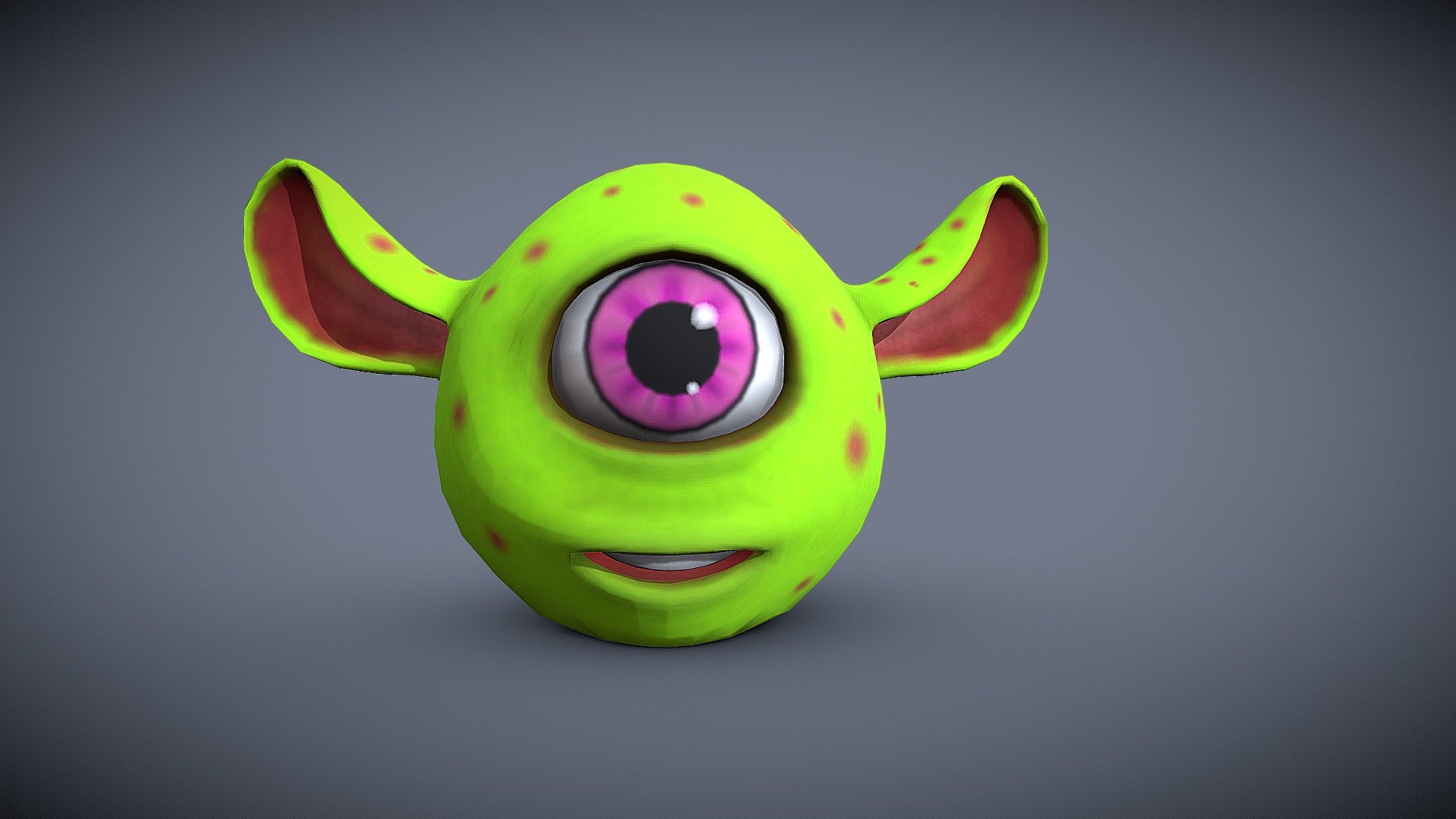 little cartoon alien 3d model