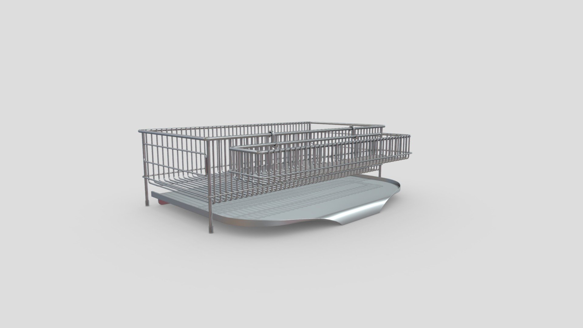 Moment stainless dish drying rack 3d model