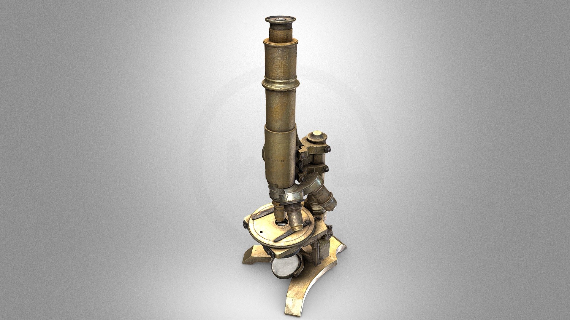 Compound microscope 3d model