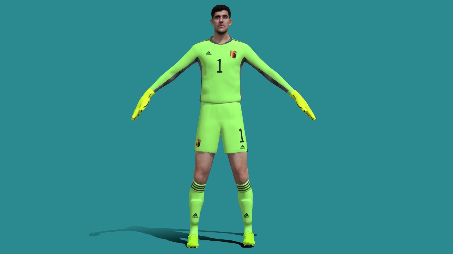 3D Rigged Thibaut Courtois 3d model