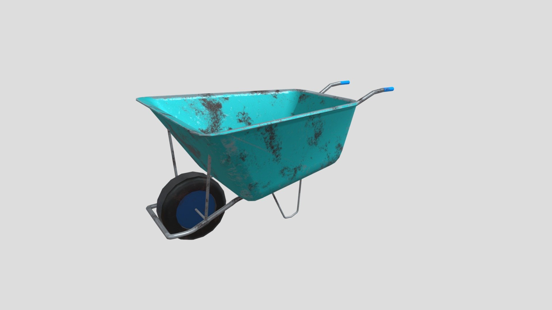 Wheelbarrow LOWPOLY 3d model