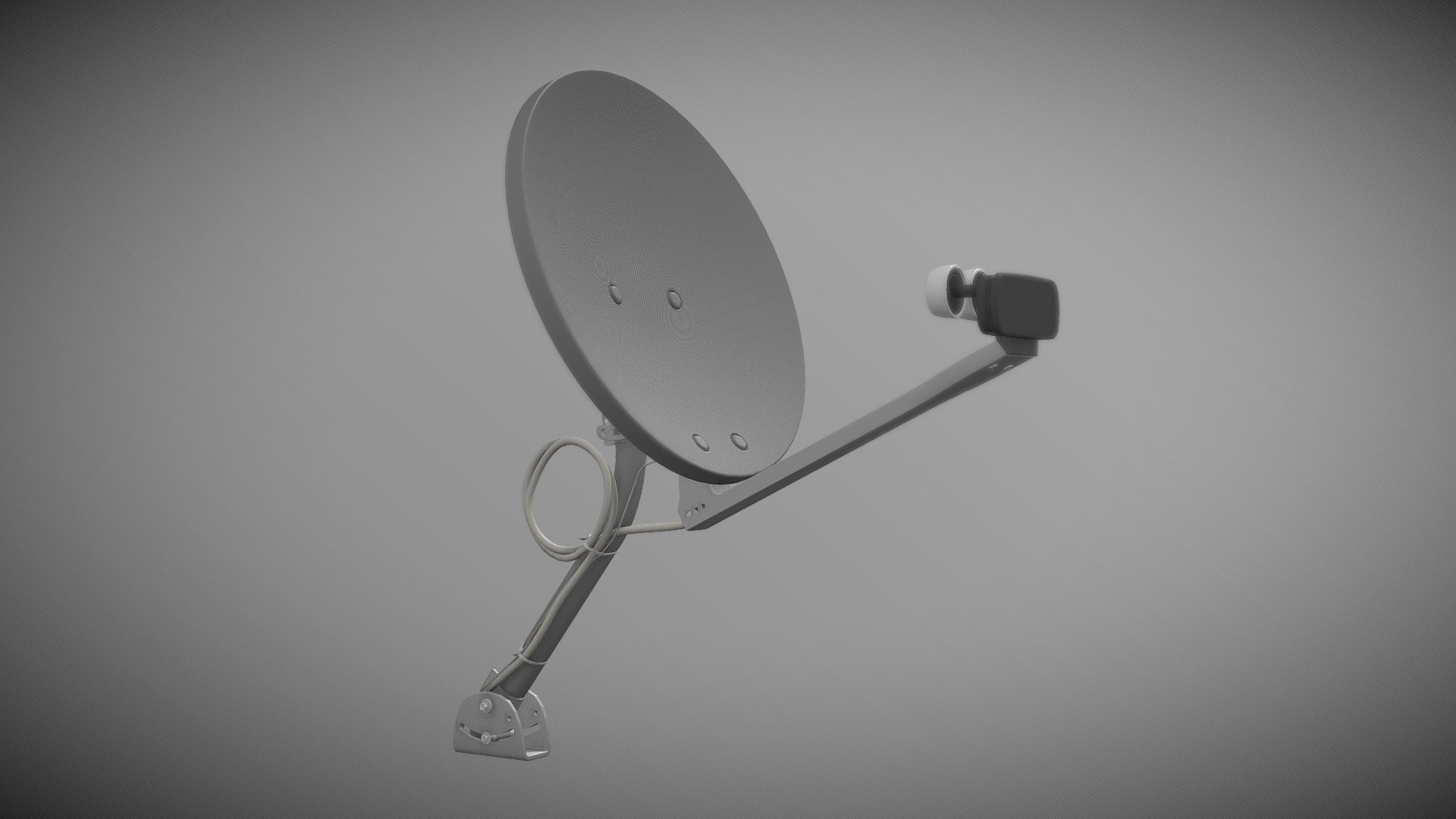 Home TV Satellite Dish 3d model