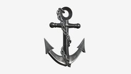 Wall decor anchor with chains