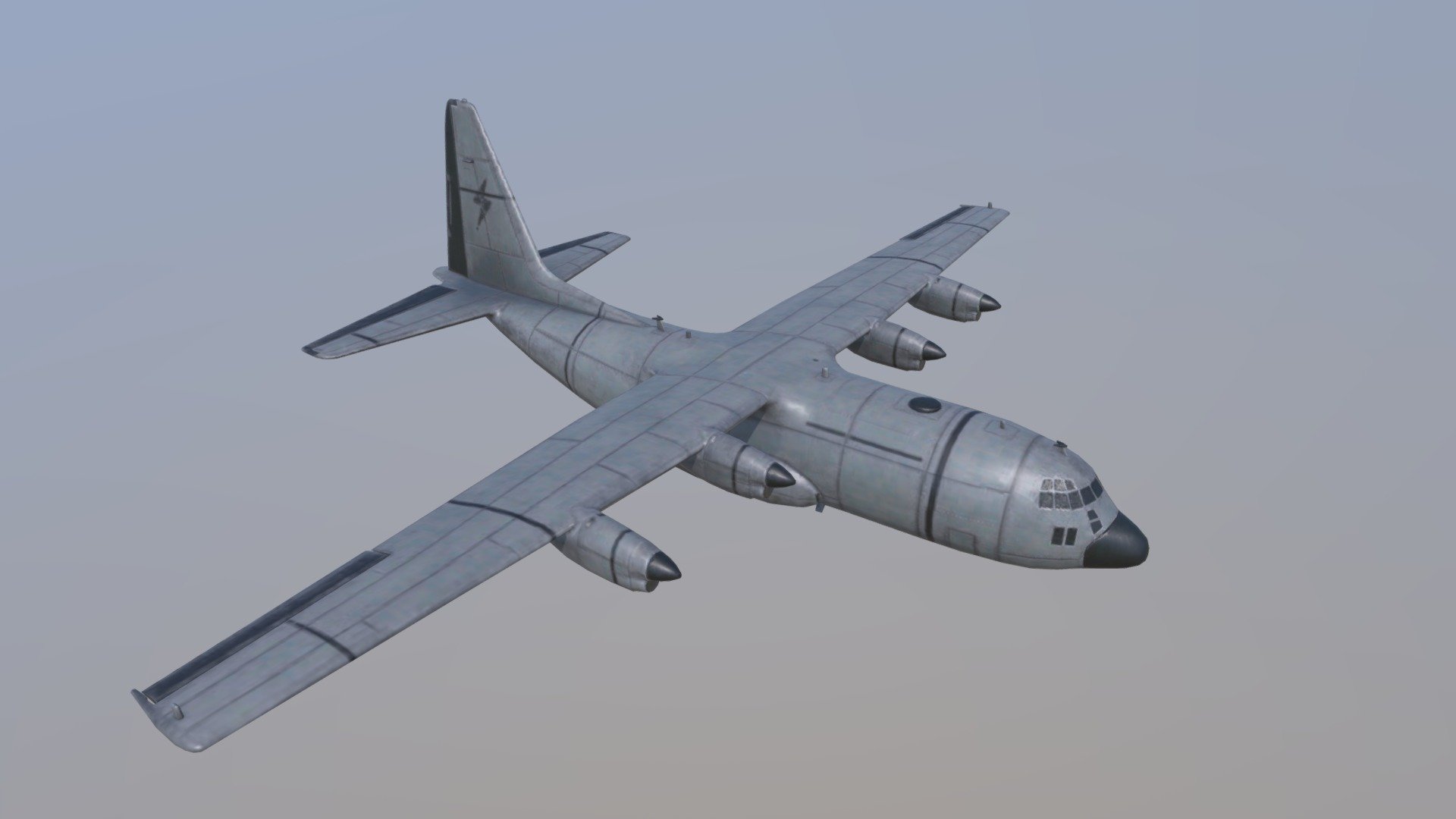 PUBG: C-130 Plane 3d model