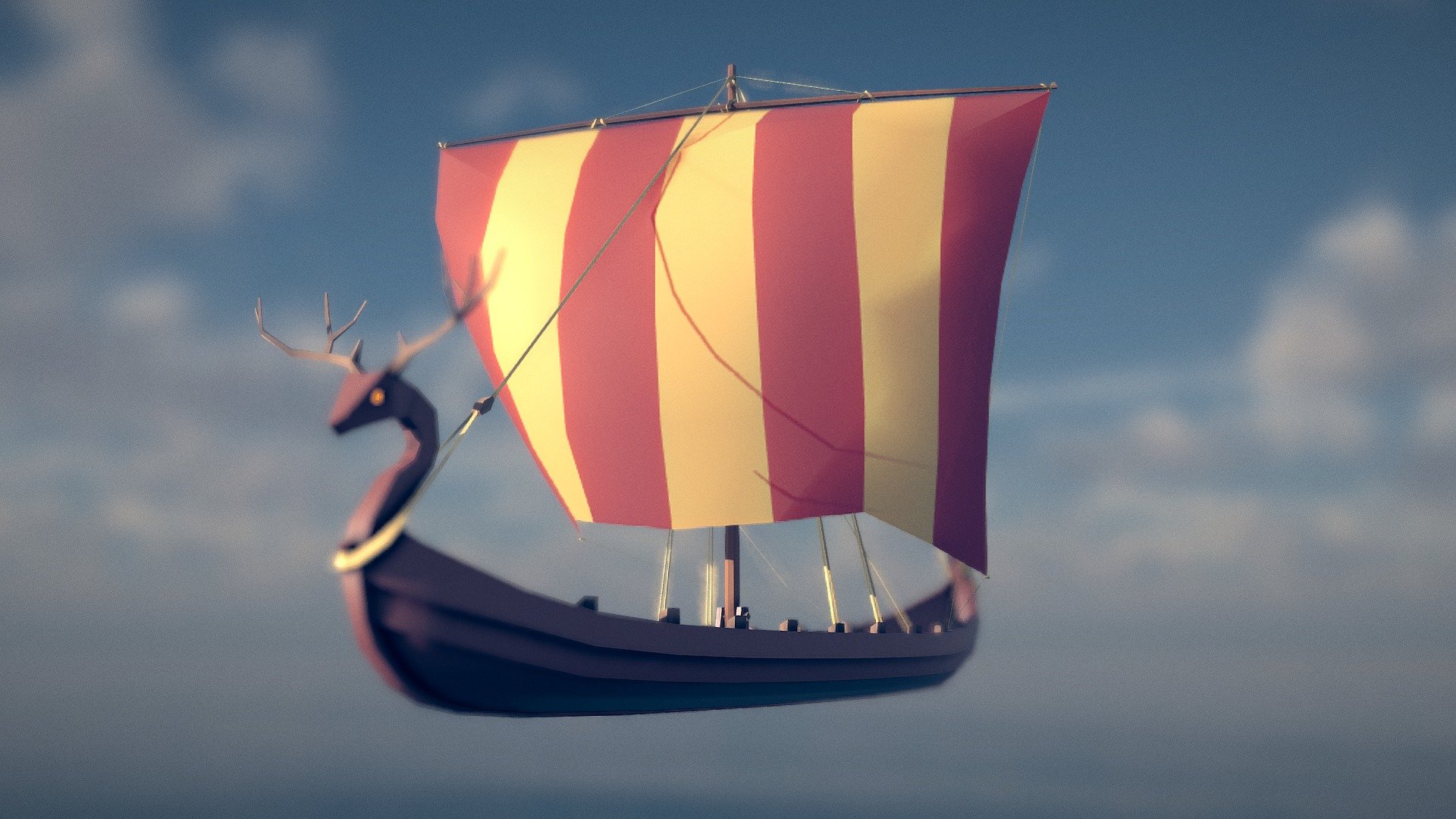 Viking Longship 3d model