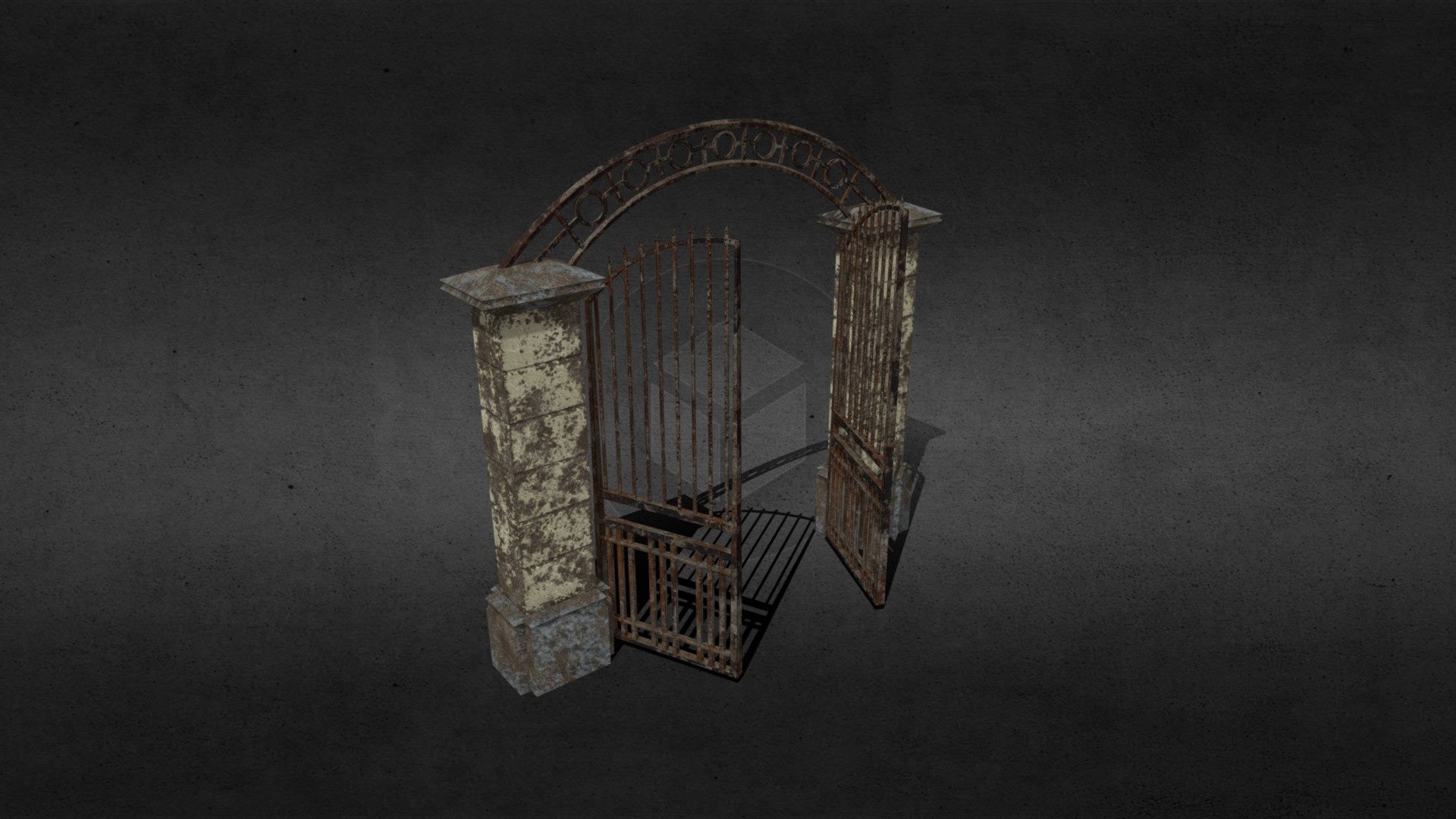 Old Asylum Gate 3d model