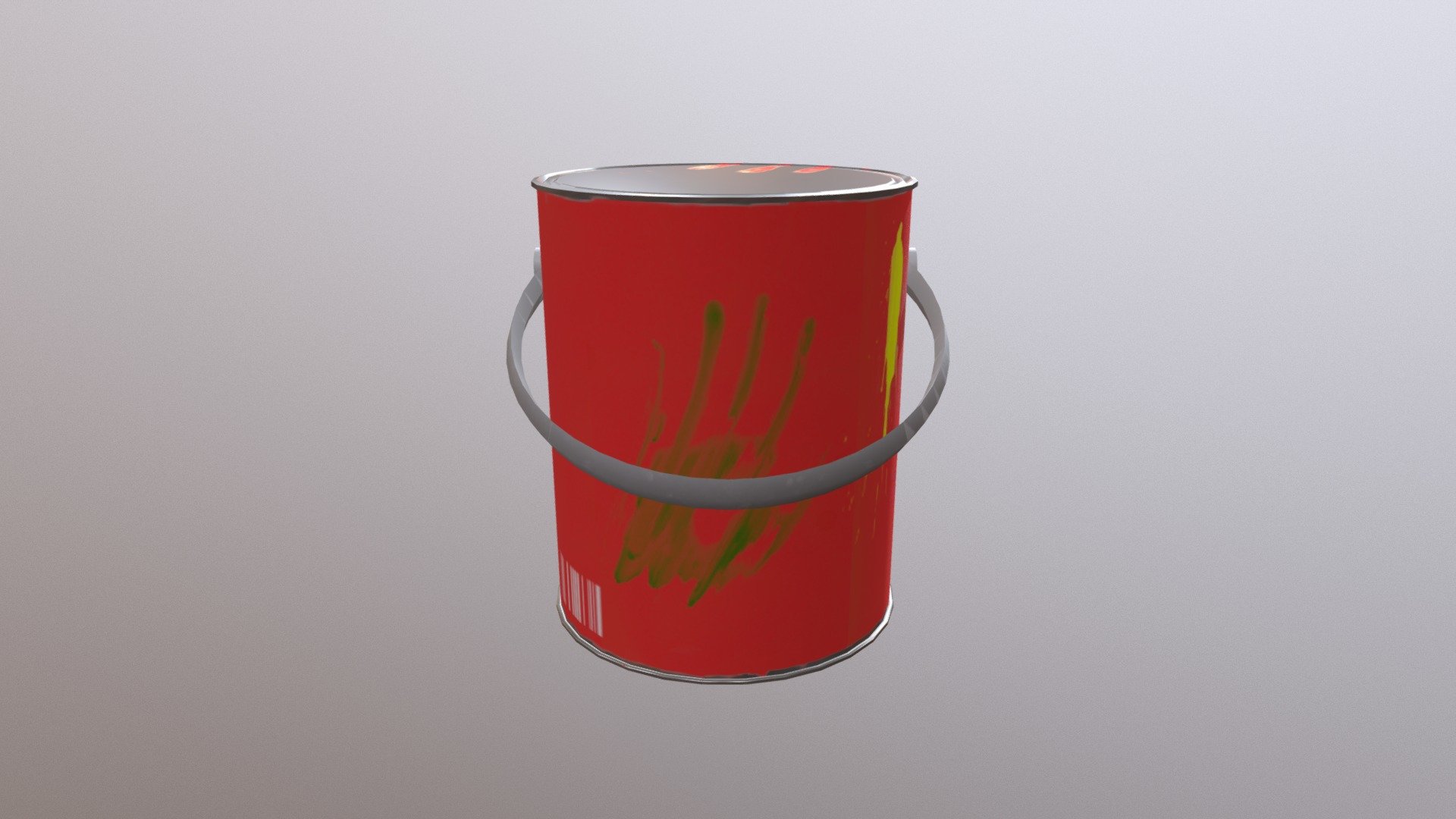 Tin of Paint 3d model