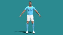 3D Rigged Cancelo Manchester City