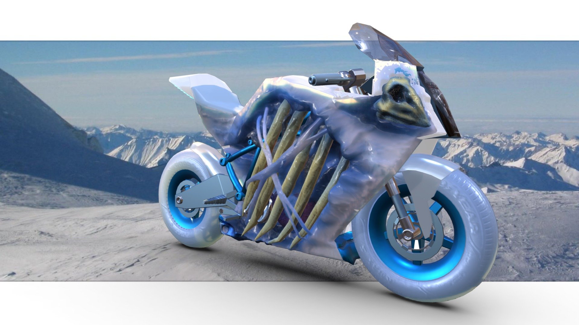 Wight Motorcycle 3d model