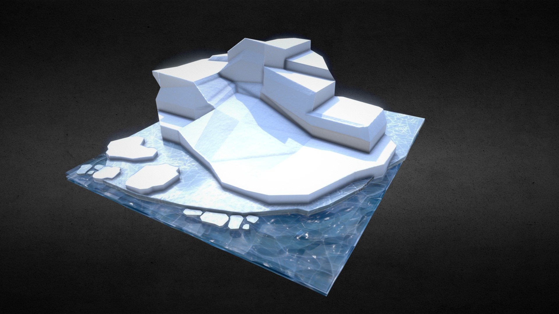 Iceberg Place (stylized) 3d model