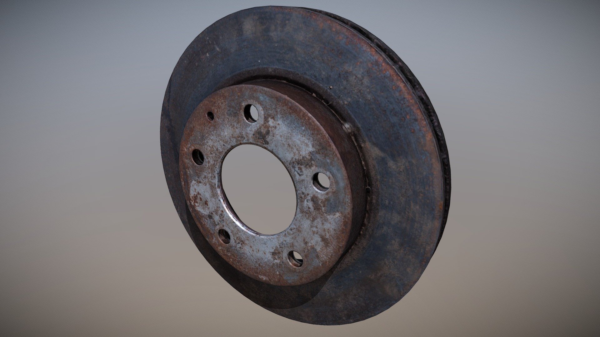 Disc brake (Rusty) 3d model