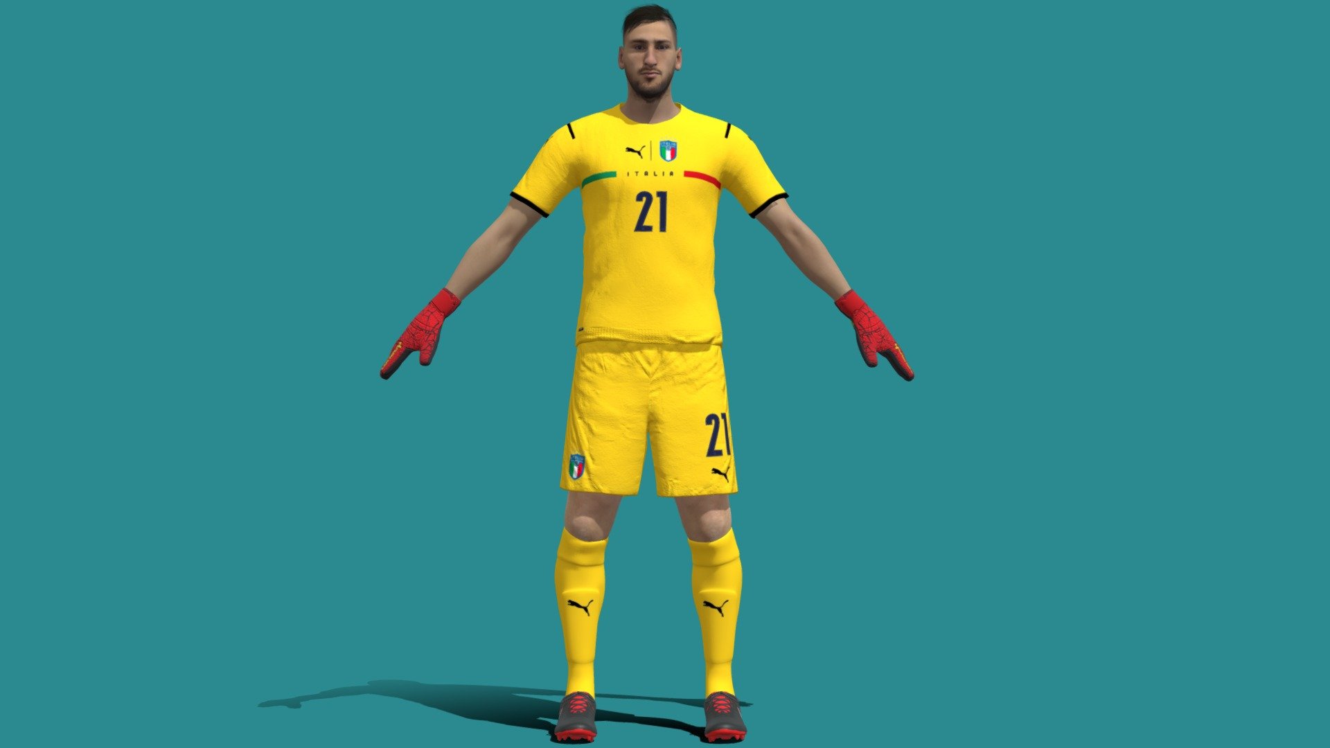 3D Rigged Donnarumma 3d model