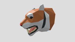 Low poly Tiger Head