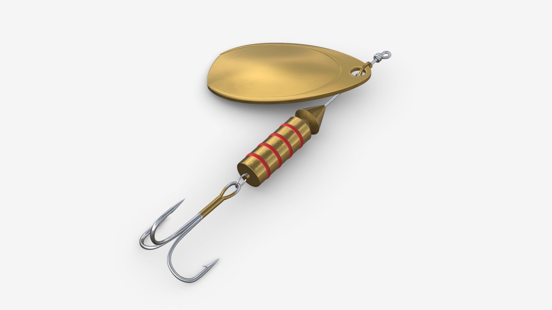 Fishing spinner bait 01 3d model