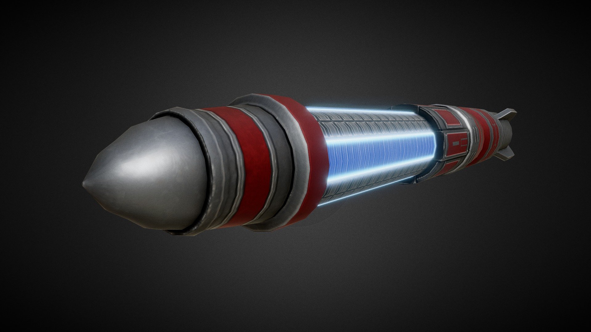 Sci-fi Rocket missille 03 3d model