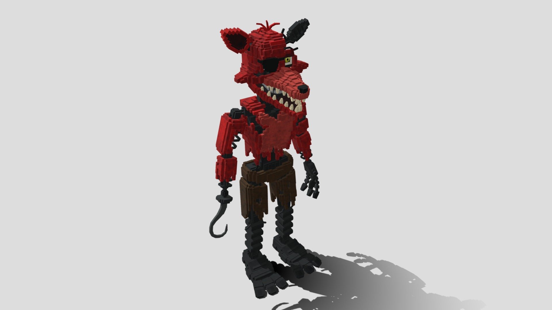 Withered Foxy [Minecraft] 3d model