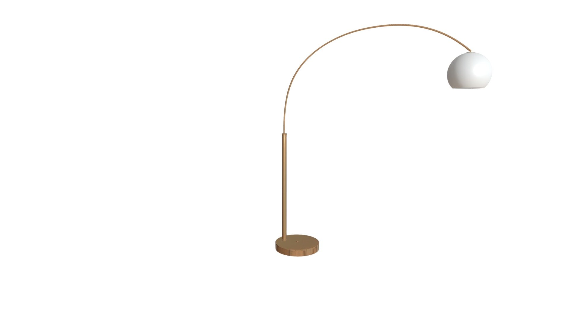 Griffith Floor Lamp Brushed Brass 3d model