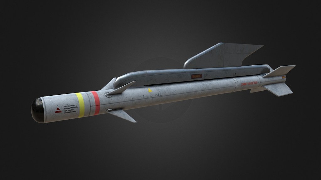 AIM-9B Sidewinder 3d model