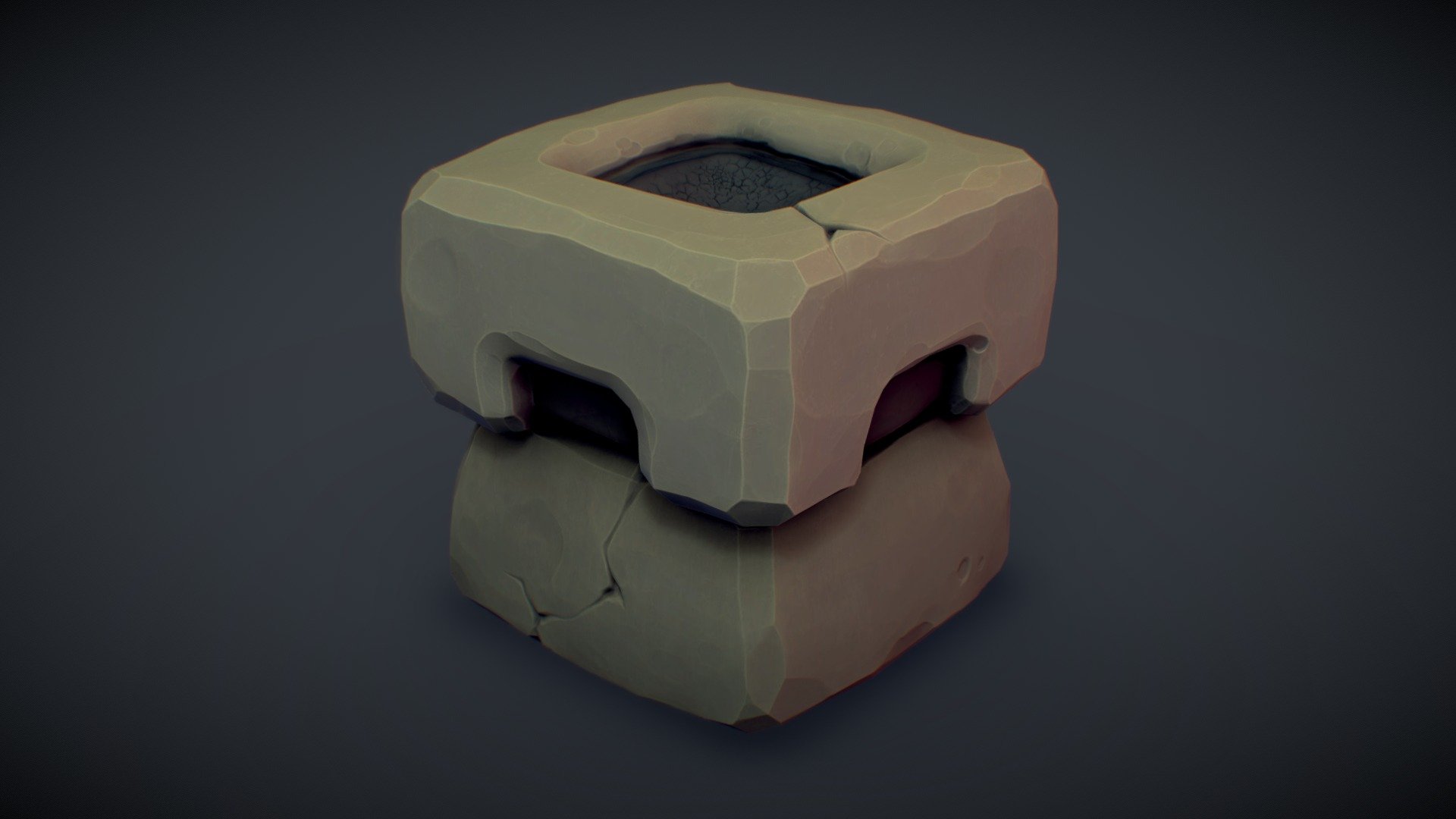 Cube World Stone Torch 3d model