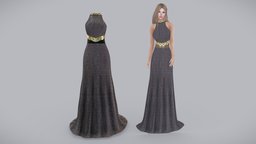 Floor Length Luxury Evening Dress