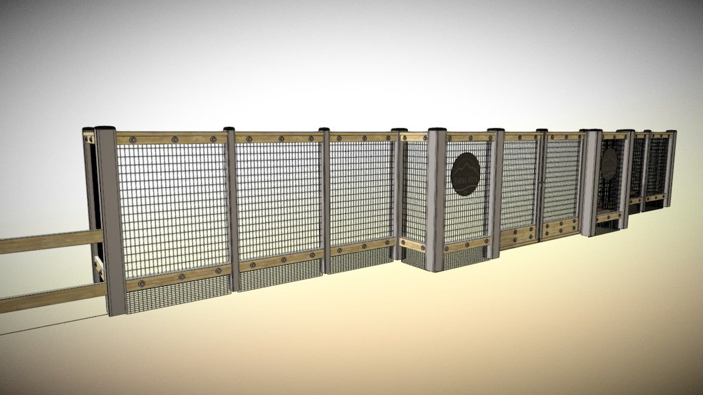 Community Garden Fence 3d model