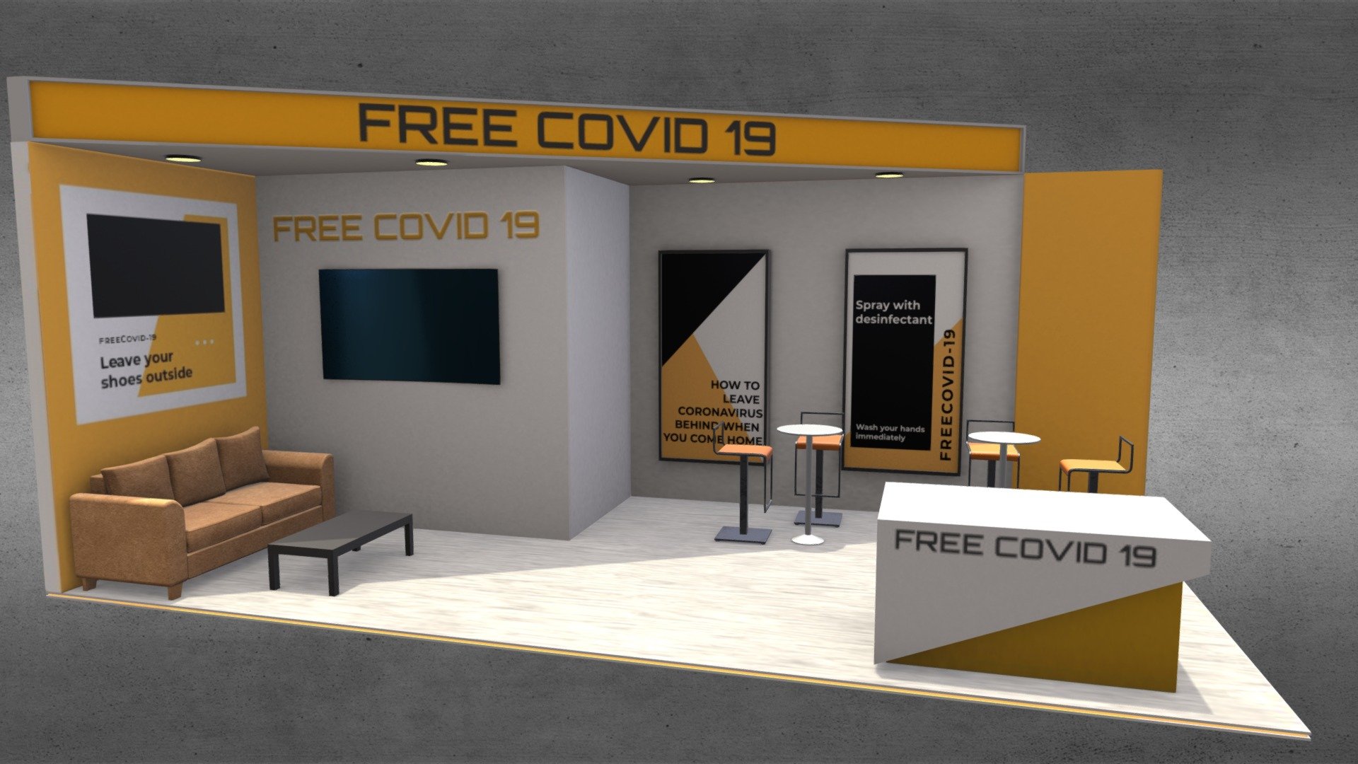 Exhibition Stand 3d model