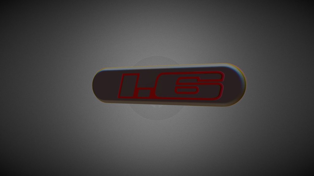 Peugeot 205 GTI emblem 3d model