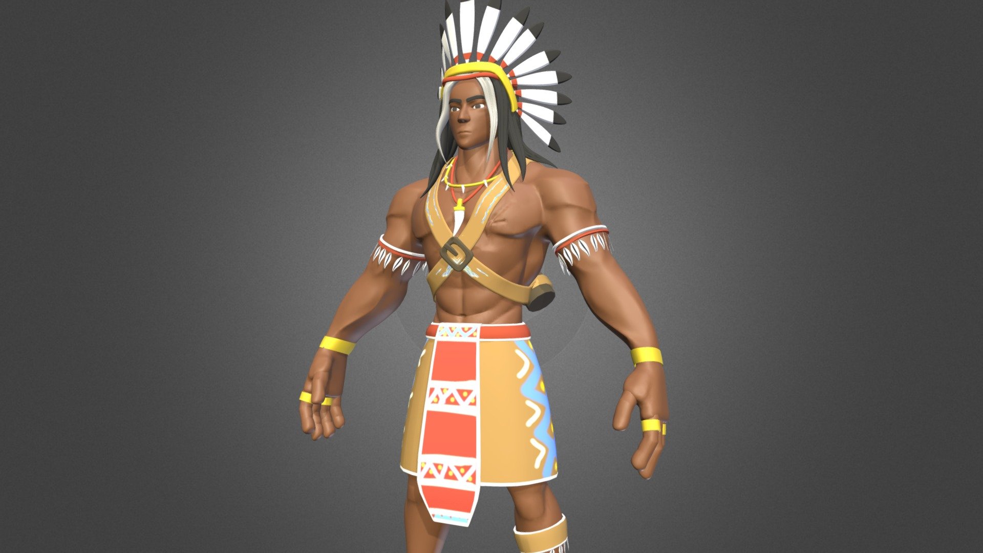 Native American 3D model 3d model