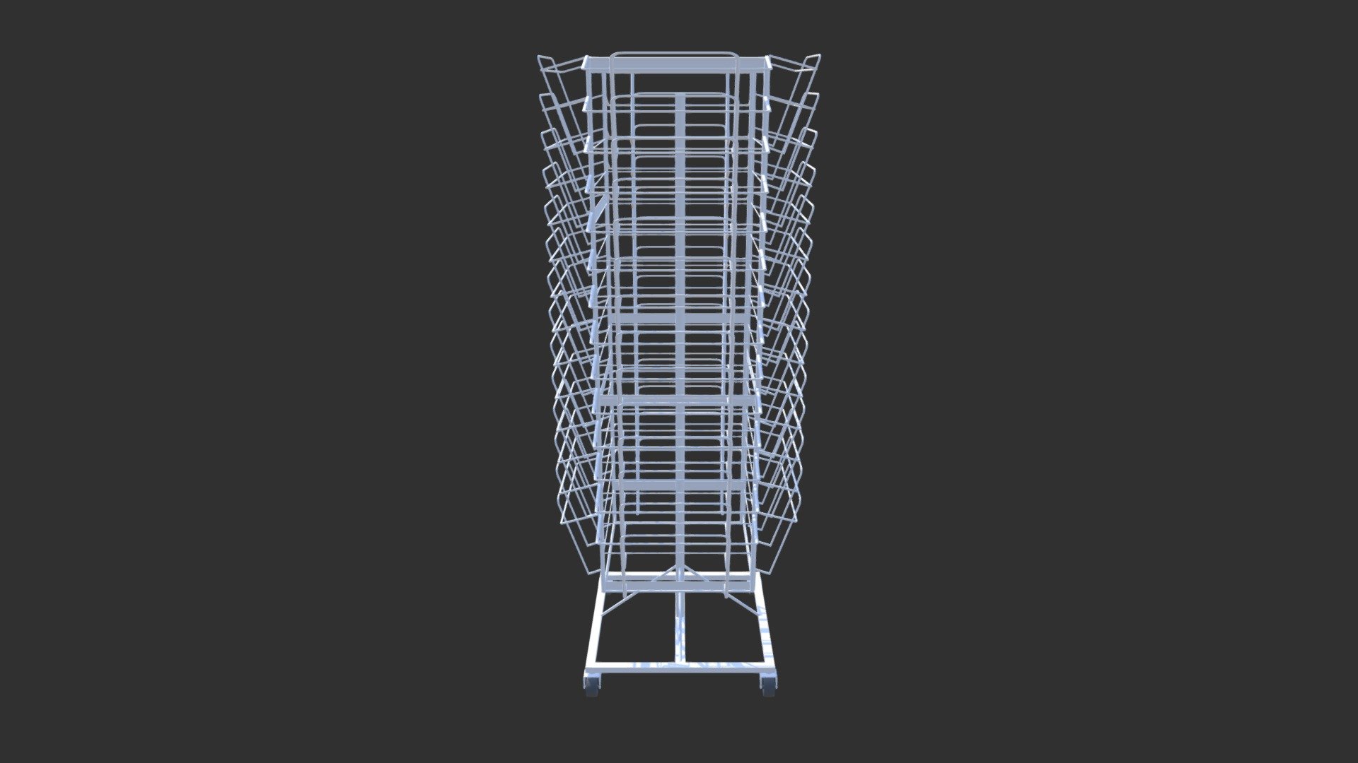 44 Pocket Rotating Newspaper stand 3d model