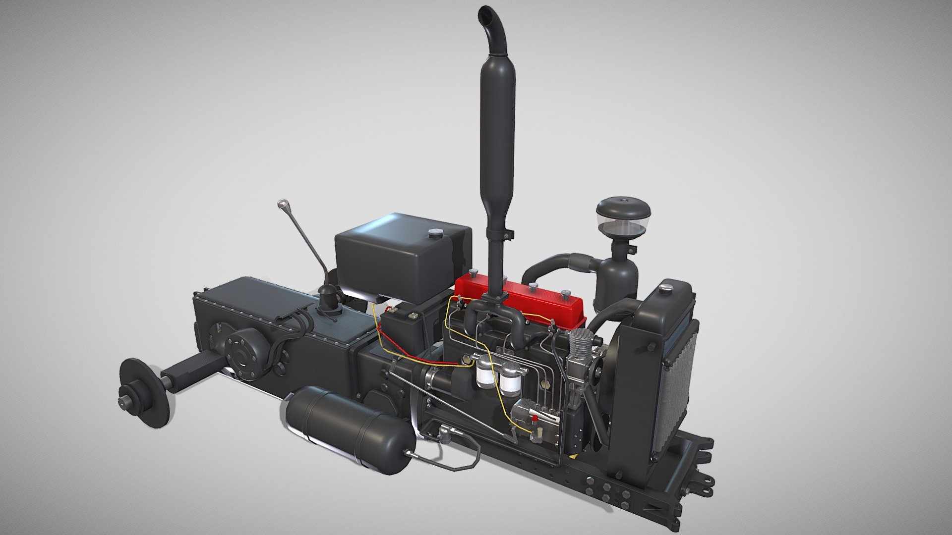 Tractor Drivetrain 3d model