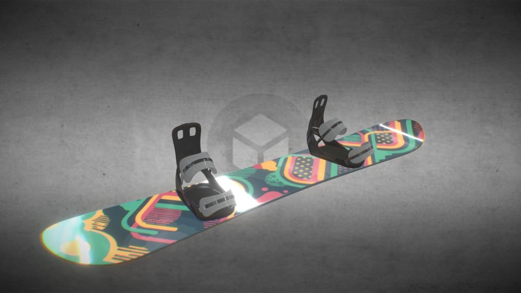 Snowboard Flex 3d model