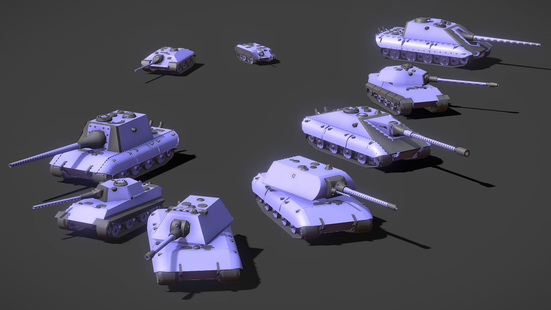 E Series Tanks 3d model