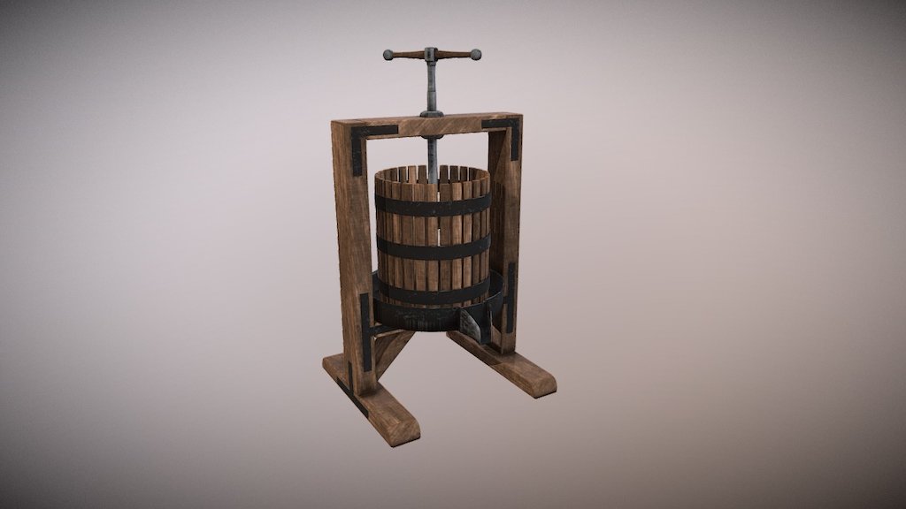 Wine Press 3d model