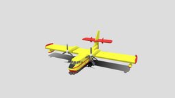 Low Poly Canadair CL 215