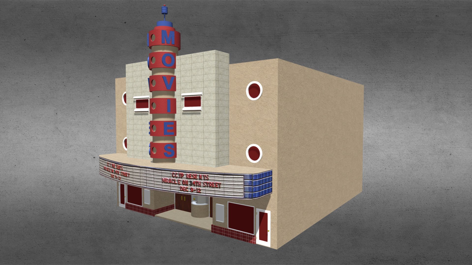 Movie Theater 3d model