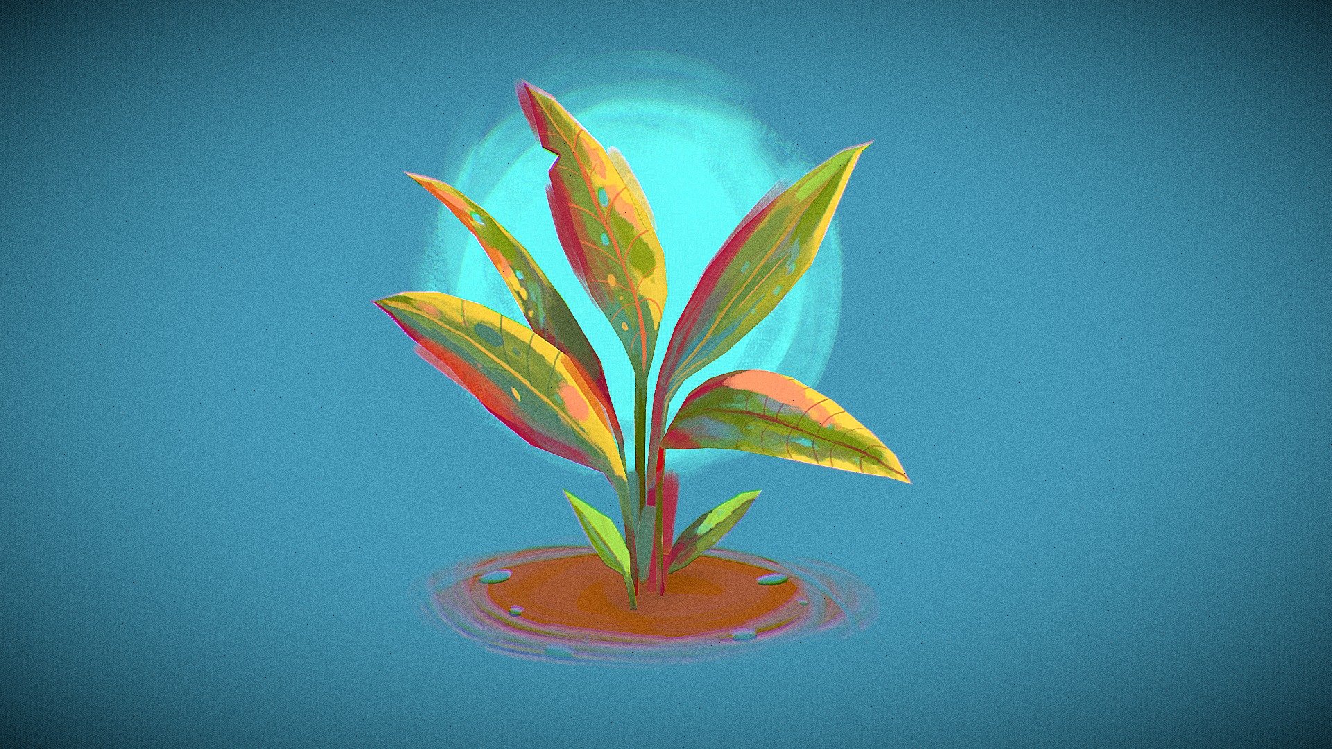 Painterly Plant 3d model