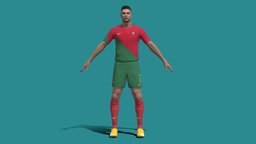 3D Rigged Ronaldo Portugal Worldcup 2022