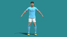 3D Rigged John Stones Manchester City