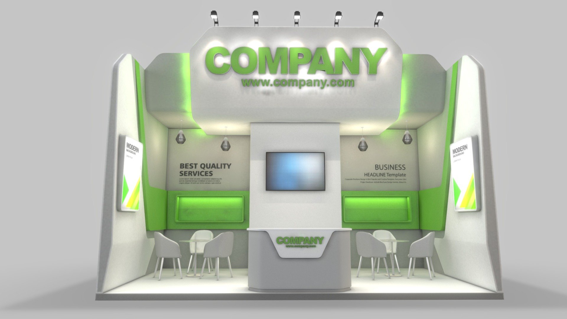 EXHIBITION STAND CLB 18 sqm 3d model