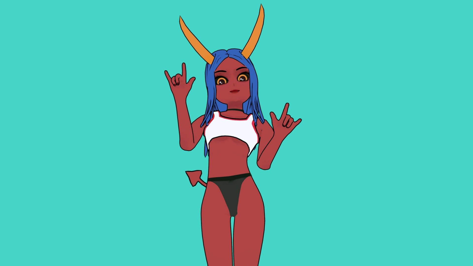 demon girl 3d model