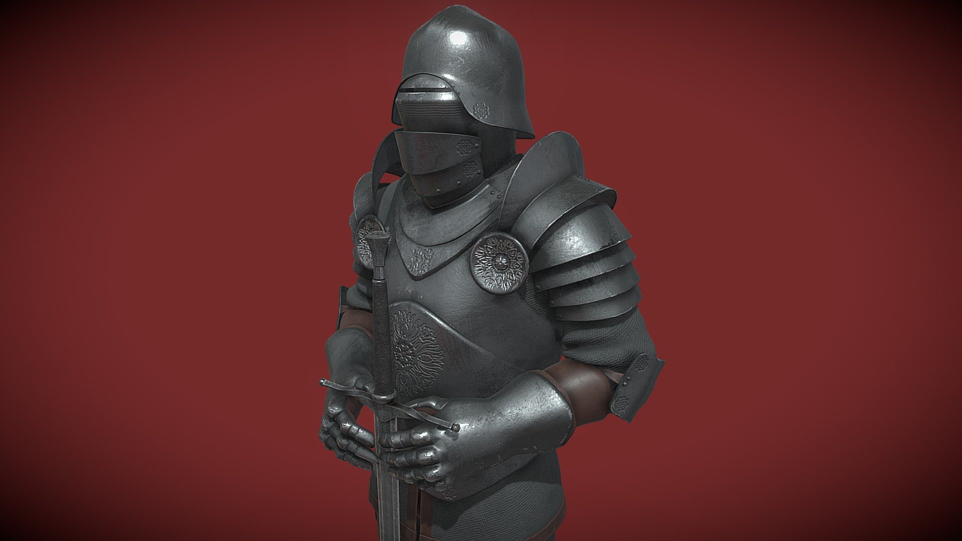 Realistic armor 3d model