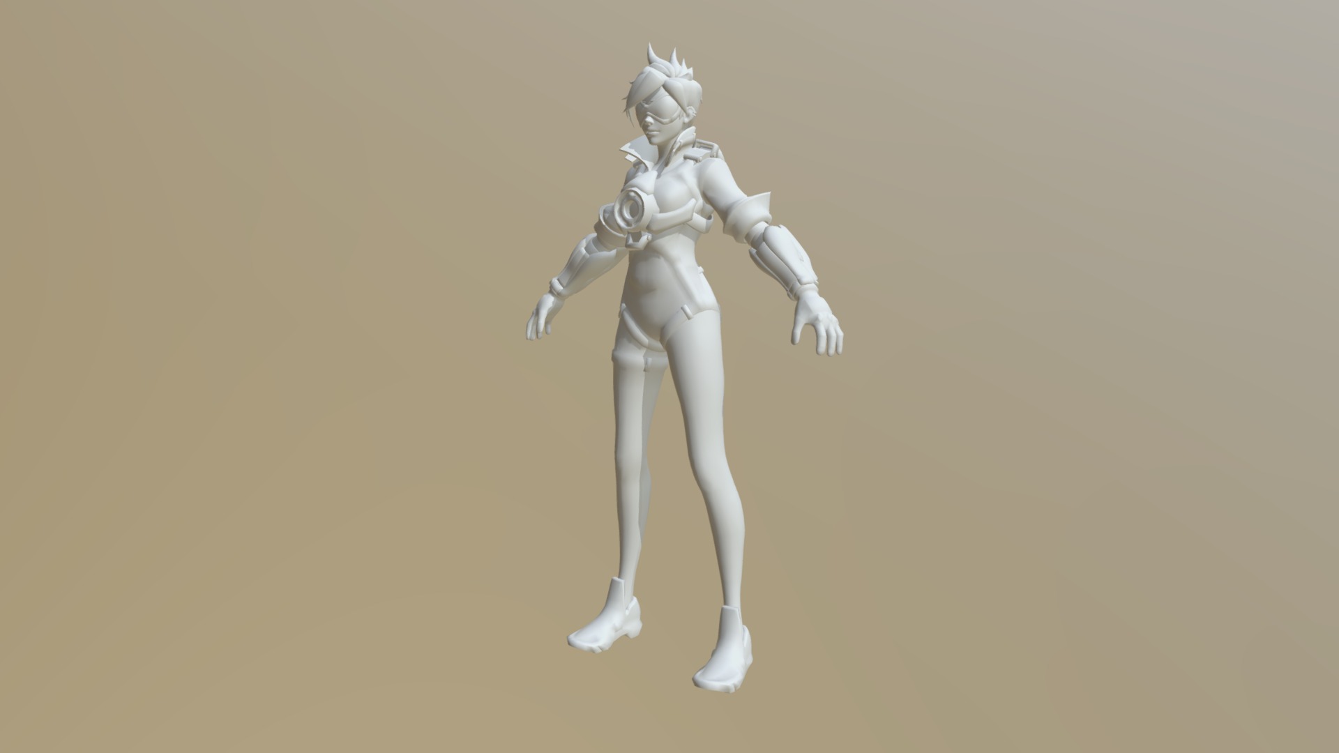 Tracer overwatch (textured) 3d model