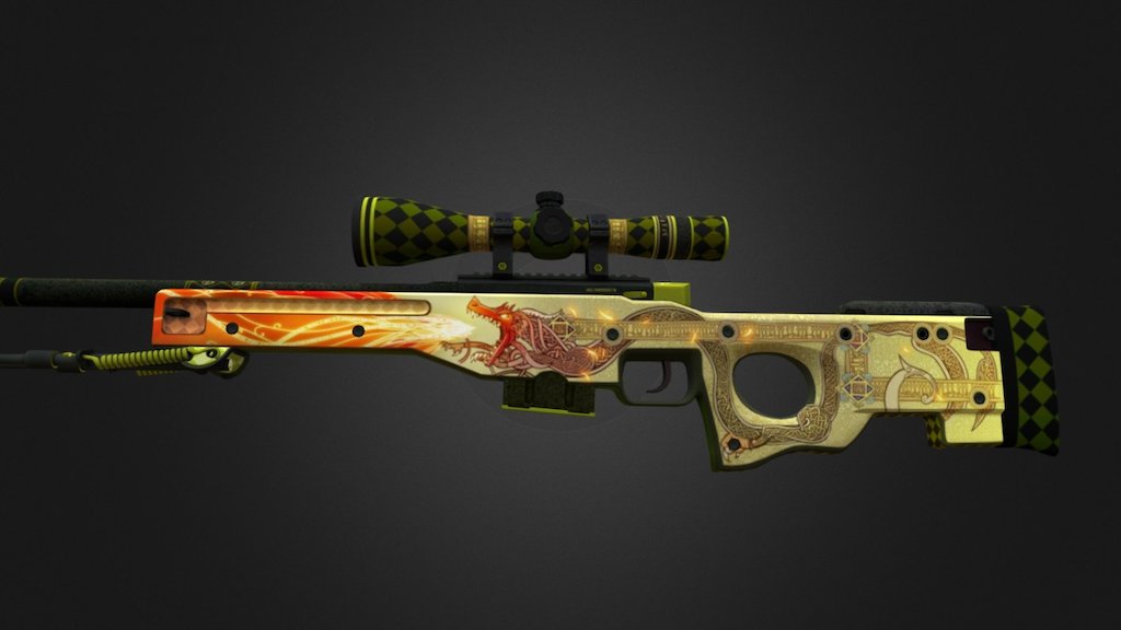 AWP | Dragon Lore 3d model