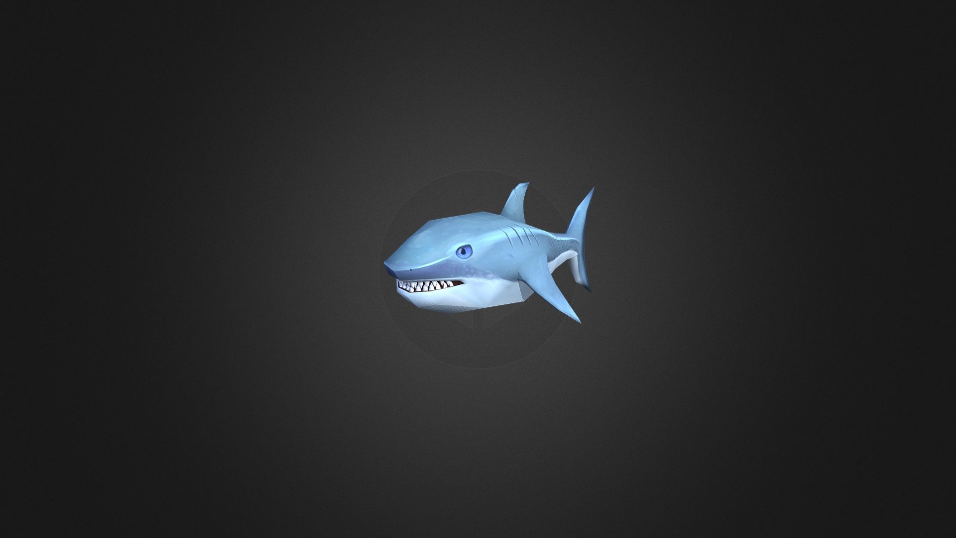 Hand Painted Shark Model 3d model