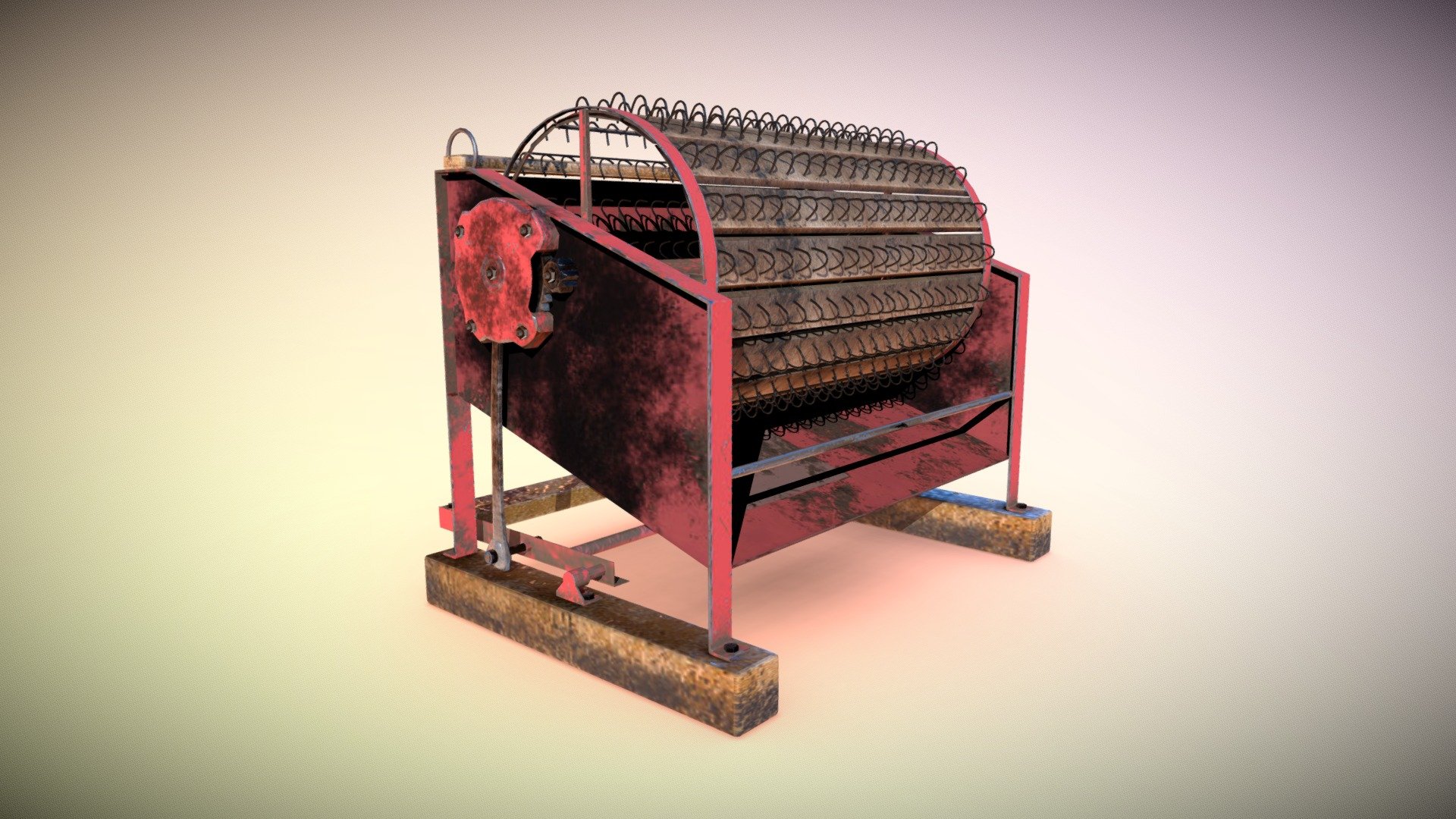 Paddy Thresher Machine in Bangladesh 3d model