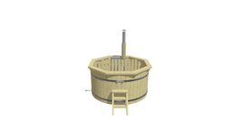 Wooden Hot Tub (2.2m) with internal heater