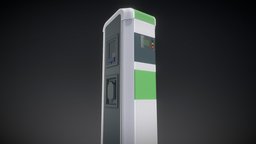 Electric Vehicle Charging Station 1 High-Poly