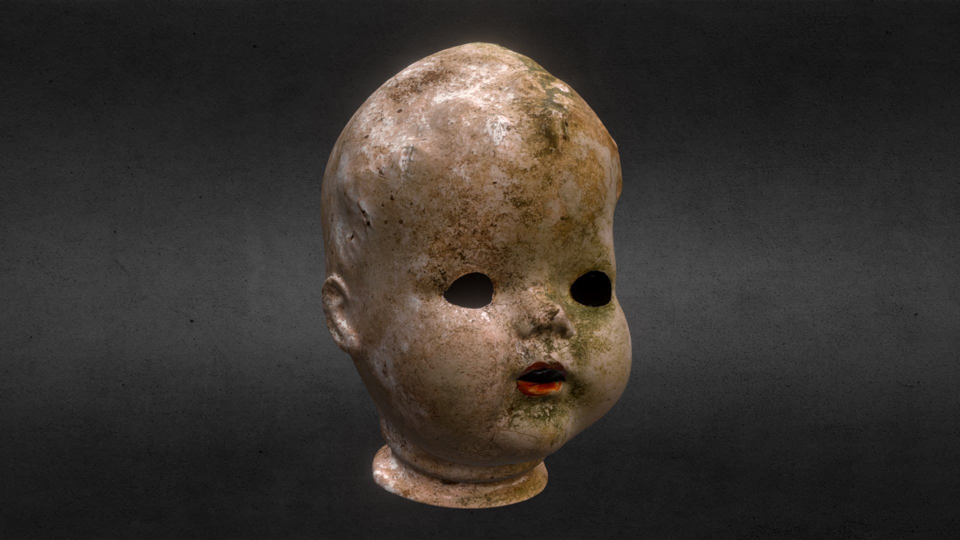 Creepy Doll Head 3d model